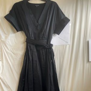 Beautiful black cotton dress size M silky looking